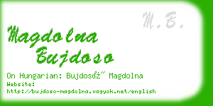 magdolna bujdoso business card